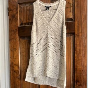 White House/Black Market metallic sweater vest